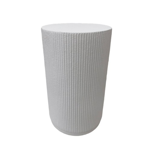 STYLOS SIDE TABLE ΛΕΥΚΟ 34x34x58cm