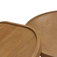 CUBIST SIDE TABLE SET 2ΤΕΜ ΦΥΣΙΚΟ 40x40x50cm