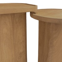 CUBIST SIDE TABLE SET 2ΤΕΜ ΦΥΣΙΚΟ 40x40x50cm