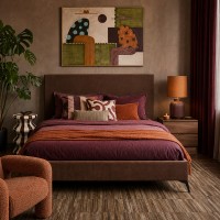 DULCE SIDE TABLE CREAM MOCCA 35x35x55cm