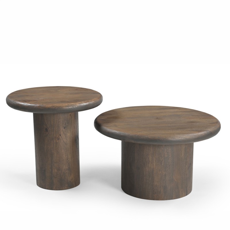 SOLOMON SIDE TABLE ΚΑΡΥΔΙ 54x54x52cm