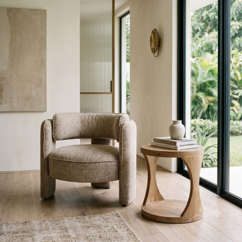 PARADIS SIDE TABLE ΚΑΡΥΔΙ ΑΝΟΙΧΤΟ 50x50x50cm