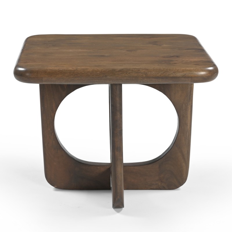 ROUTE COFFEE TABLE ΚΑΡΥΔΙ ΣΚΟΥΡΟ 60x60x45cm