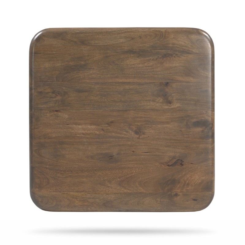 ROUTE SIDE TABLE ΚΑΡΥΔΙ ΣΚΟΥΡΟ 50x50x50cm