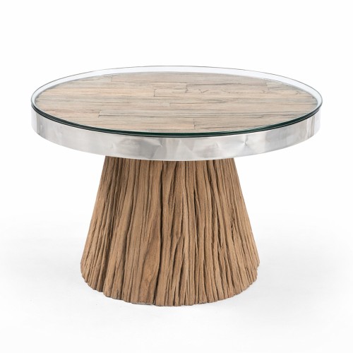 RICHMONT COFFEE TABLE ΚΑΡΥΔΙ ΑΣΗΜΙ 70x70x42cm