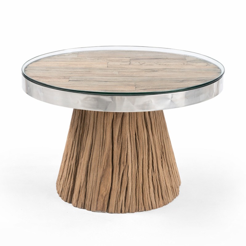 RICHMONT COFFEE TABLE ΚΑΡΥΔΙ ΑΣΗΜΙ 70x70x42cm