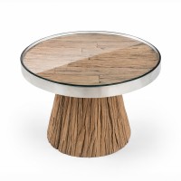 RICHMONT COFFEE TABLE ΚΑΡΥΔΙ ΑΣΗΜΙ 70x70x42cm