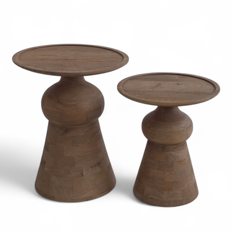 FIGURE SIDE TABLE ΚΑΡΥΔΙ ΑΝΟΙΧΤΟ 45x45x55cm