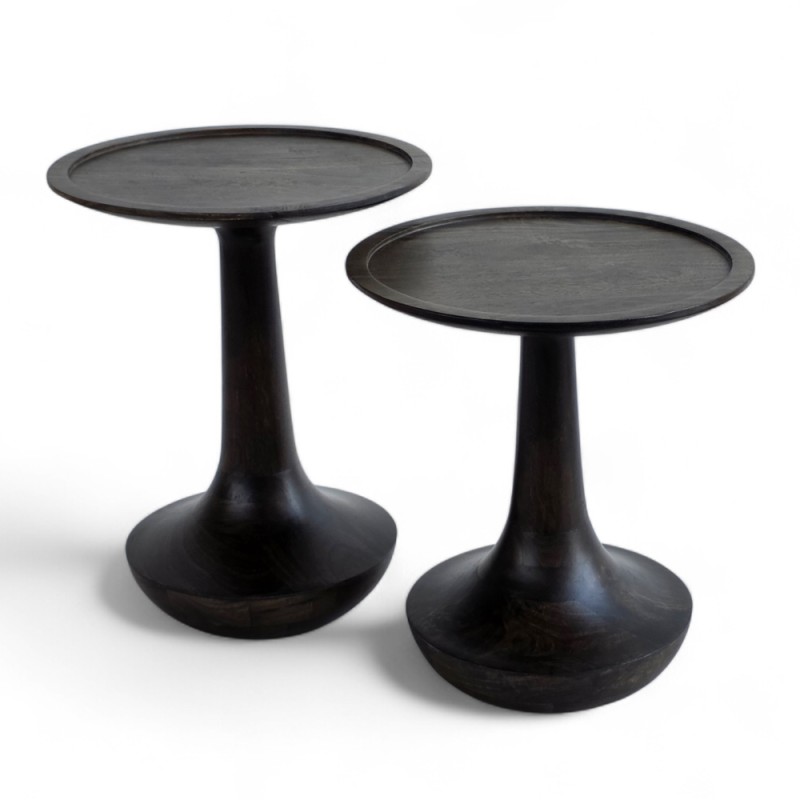 BORDS SIDE TABLE ΚΑΡΥΔΙ ΣΚΟΥΡΟ 40x40x46cm