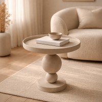 SFERA SIDE TABLE ΜΠΕΖ 45x45x45cm