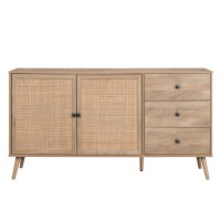 AMMOS ΜΠΟΥΦΕΣ 3ΣΥΡΤΑΡΙΑ ΦΥΣΙΚΟ ΜΕ RATTAN 150x39x79cm