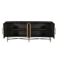 RITZ ΜΠΟΥΦΕΣ 4ΠΟΡΤΕΣ ΜΑΥΡΟ ΧΡΥΣΟ ΜΑΤ 180x45x76cm