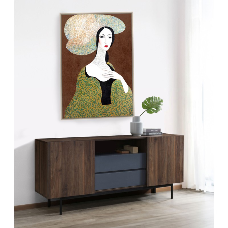 GROOVES ΜΠΟΥΦΕΣ 2ΠΟΡΤΕΣ 2ΣΥΡΤΑΡΙΑ ΚΑΡΥΔΙ ΓΚΡΙ 180x40x80cm