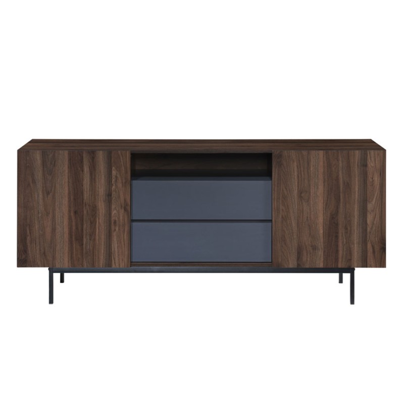 GROOVES ΜΠΟΥΦΕΣ 2ΠΟΡΤΕΣ 2ΣΥΡΤΑΡΙΑ ΚΑΡΥΔΙ ΓΚΡΙ 180x40x80cm