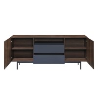 GROOVES ΜΠΟΥΦΕΣ 2ΠΟΡΤΕΣ 2ΣΥΡΤΑΡΙΑ ΚΑΡΥΔΙ ΓΚΡΙ 180x40x80cm