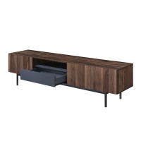 GROOVES TV STAND 3ΠΟΡΤΕΣ 1ΣΥΡΤΑΡΙ ΚΑΡΥΔΙ ΓΚΡΙ 180x40x50cm