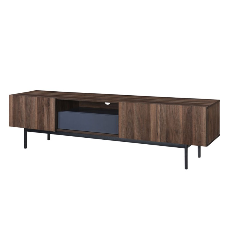GROOVES TV STAND 3ΠΟΡΤΕΣ 1ΣΥΡΤΑΡΙ ΚΑΡΥΔΙ ΓΚΡΙ 180x40x50cm