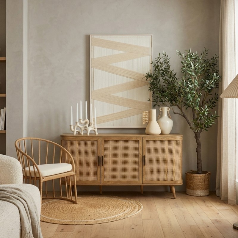 MONMARTE ΜΠΟΥΦΕΣ ΦΥΣΙΚΟ 150x39x77cm