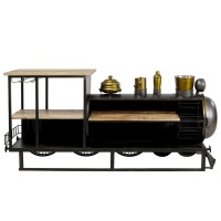 TRAIN ΚΟΝΣΟΛΑ BAR GUNMETAL ΦΥΣΙΚΟ 226x60x104cm