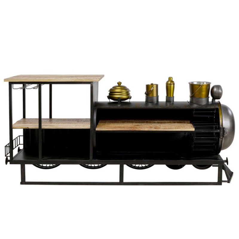 TRAIN ΚΟΝΣΟΛΑ BAR GUNMETAL ΦΥΣΙΚΟ 226x60x104cm