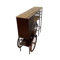 TRICYCLE ΚΟΝΣΟΛΑ BAR BORDEAUX ΦΥΣΙΚΟ 178x53x145cm
