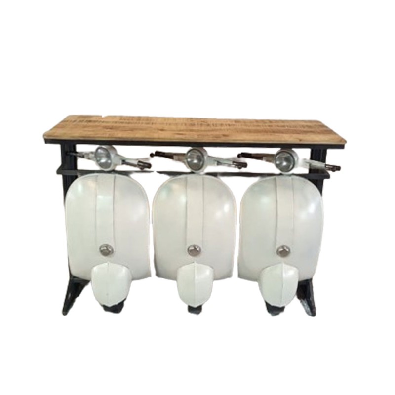 VESPA ΚΟΝΣΟΛΑ CREAM ΛΕΥΚΟ ΦΥΣΙΚΟ 138x52x100cm