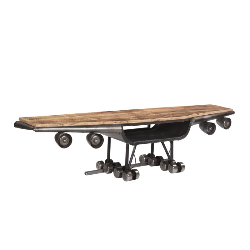 WINGS TV STAND GUNMETAL ΦΥΣΙΚΟ 188x44x44cm