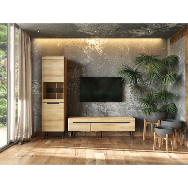 GRIF TV STAND ΦΥΣΙΚΟ 160x40x50cm