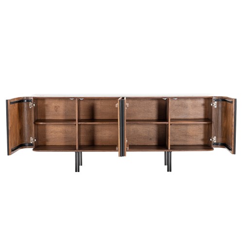 TERRA NOVA ΜΠΟΥΦΕΣ 4ΠΟΡΤΕΣ ΚΑΡΥΔΙ ΛΕΥΚΟ ΜΑΡΜΑΡΟ 180x40x76cm