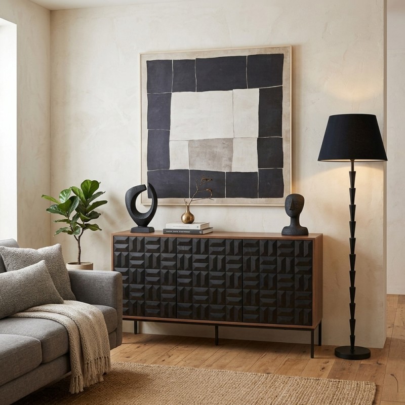 ZUMA ΜΠΟΥΦΕΣ ΚΑΡΥΔΙ ΜΑΥΡΟ 148x40x85.5cm