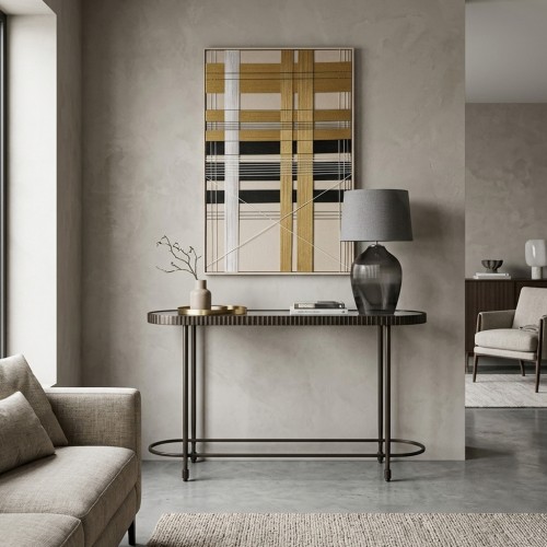 GRANAZ ΚΟΝΣΟΛΑ GUNMETAL 132x36x81cm