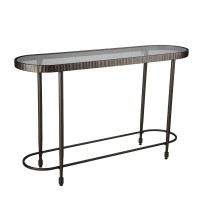 GRANAZ ΚΟΝΣΟΛΑ GUNMETAL 132x36x81cm