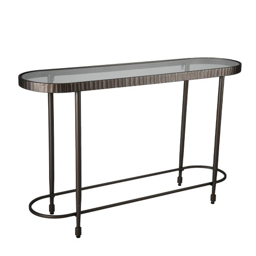 GRANAZ ΚΟΝΣΟΛΑ GUNMETAL 132x36x81cm