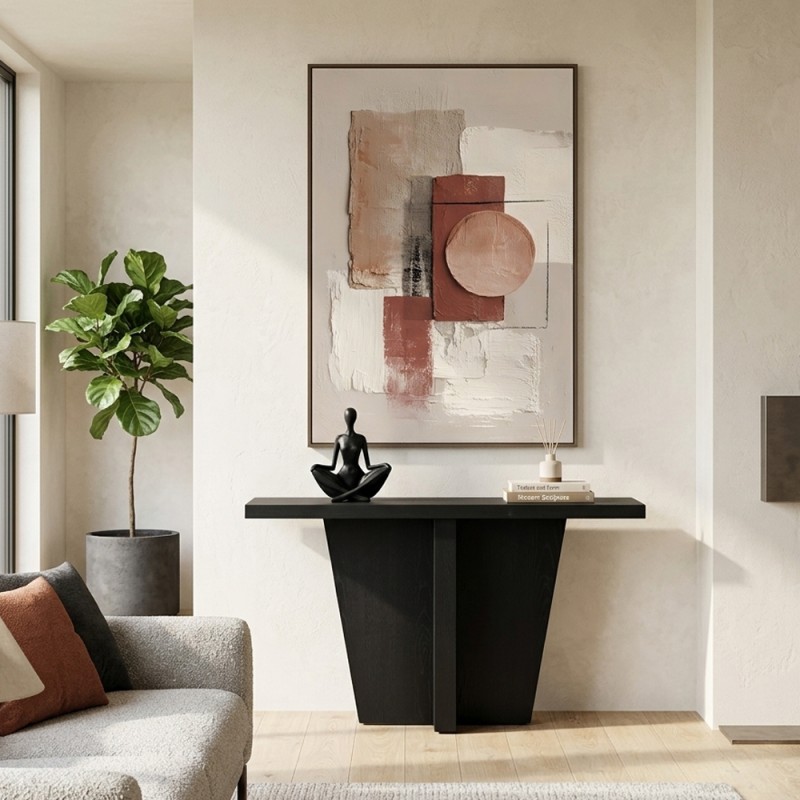 TUBE ΚΟΝΣΟΛΑ ΜΑΥΡΟ 120x40.5x81cm