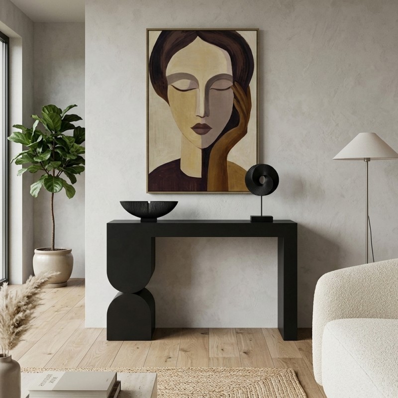 ARCHES ΚΟΝΣΟΛΑ ΜΑΥΡΟ 120x32x75cm