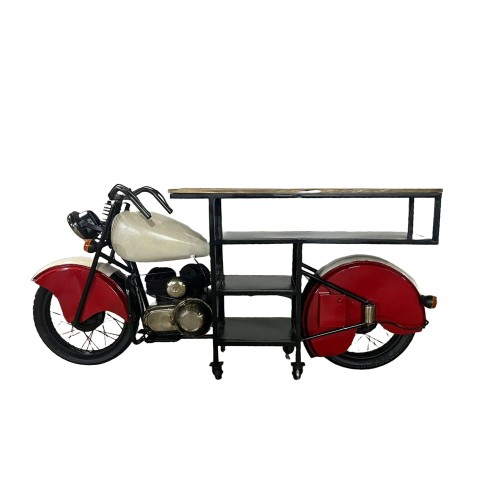 VINTAGE ΚΟΝΣΟΛΑ ΒΙΒΛΙΟΘΗΚΗ ΠΟΛΥΧΡΩΜΟ 225x64x99cm