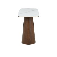 TOTEM ΚΟΝΣΟΛΑ ΚΑΡΥΔΙ ΛΕΥΚΟ ΜΕ ΟΨΗ ΜΑΡΜΑΡΟΥ 120x50x76cm