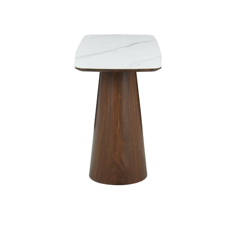 TOTEM ΚΟΝΣΟΛΑ ΚΑΡΥΔΙ ΛΕΥΚΟ ΜΕ ΟΨΗ ΜΑΡΜΑΡΟΥ 120x50x76cm