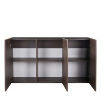 NUEZ ΜΠΟΥΦΕΣ 3ΠΟΡΤΕΣ ΚΑΡΥΔΙ ΜΑΥΡΟ 156x45x85cm