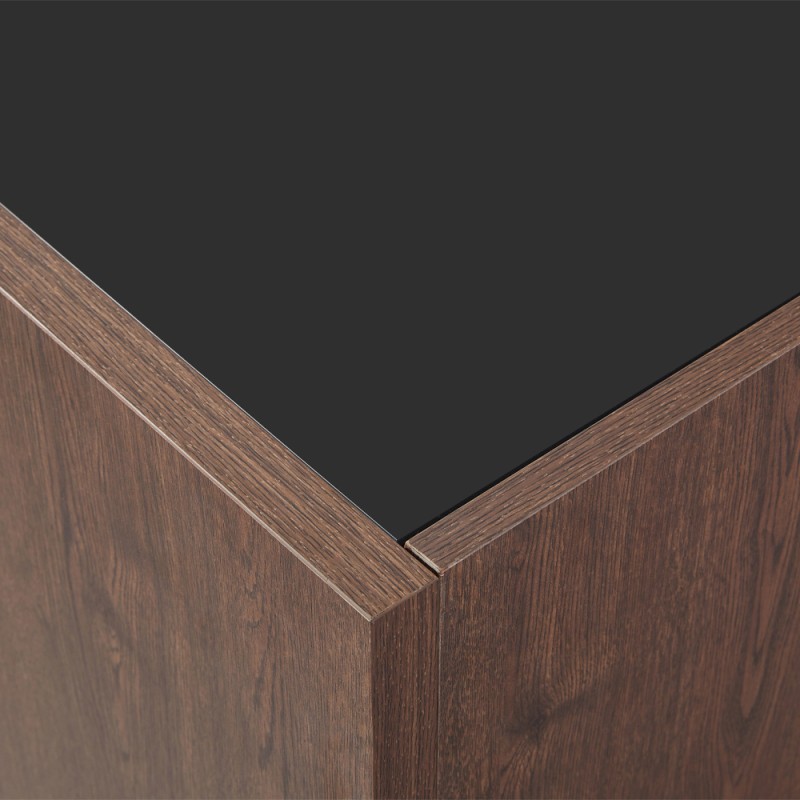 NUEZ ΜΠΟΥΦΕΣ 3ΠΟΡΤΕΣ ΚΑΡΥΔΙ ΜΑΥΡΟ 156x45x85cm