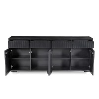 CAPO ΜΠΟΥΦΕΣ 4ΠΟΡΤΕΣ 4ΣΥΡΤΑΡΙΑ ΜΑΥΡΟ 180x40x75cm