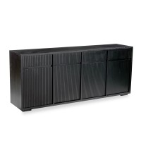 CAPO ΜΠΟΥΦΕΣ 4ΠΟΡΤΕΣ 4ΣΥΡΤΑΡΙΑ ΜΑΥΡΟ 180x40x75cm