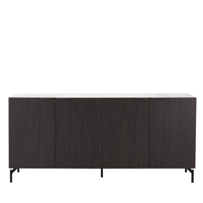 NOTTE ΜΠΟΥΦΕΣ ΜΑΥΡΟ ΛΕΥΚΟ ΠΕΤΡΑ 180x40.5x84cm