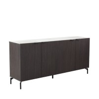 NOTTE ΜΠΟΥΦΕΣ ΜΑΥΡΟ ΛΕΥΚΟ ΠΕΤΡΑ 180x40.5x84cm