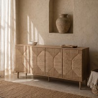 SISAL ΜΠΟΥΦΕΣ 4ΠΟΡΤΕΣ ΦΥΣΙΚΟ 160x39x78.5cm