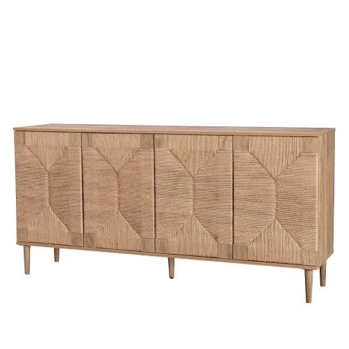SISAL ΜΠΟΥΦΕΣ 4ΠΟΡΤΕΣ ΦΥΣΙΚΟ 160x39x78.5cm
