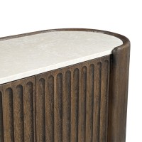 ESSENCE ΜΠΟΥΦΕΣ ΚΑΦΕ BEIGE ΜΕ ΟΨΗ ΜΑΡΜΑΡΟΥ 170x40x82cm