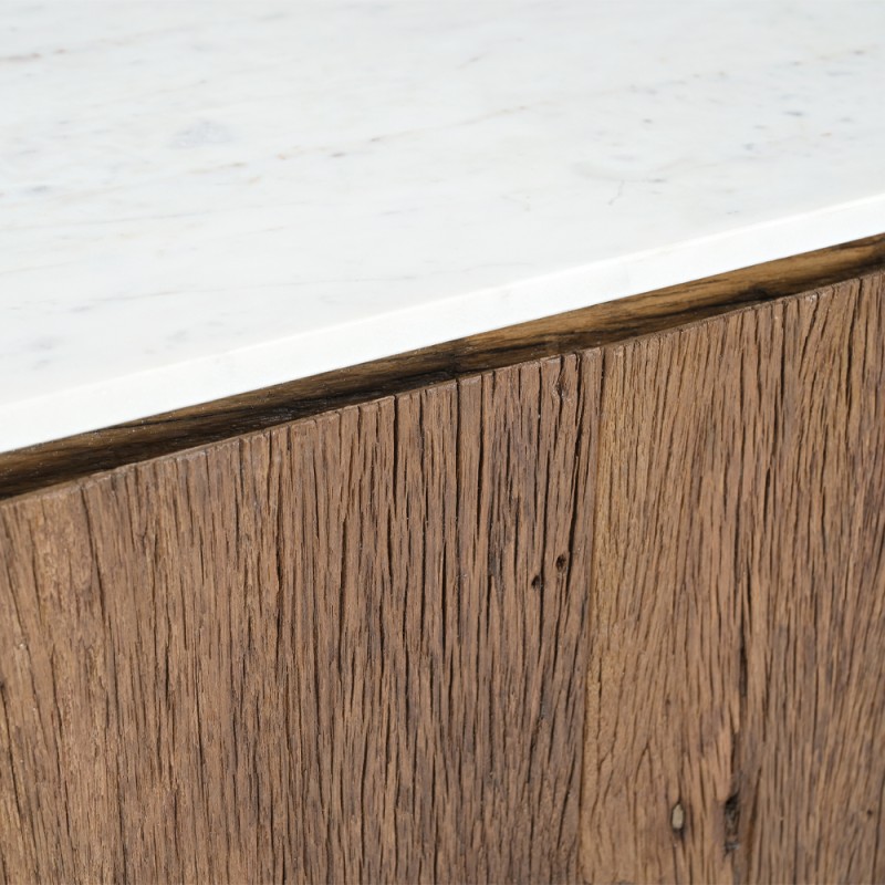 FORES ΜΠΟΥΦΕΣ ΚΑΦΕ ΛΕΥΚΟ ΜΕ ΟΨΗ ΜΑΡΜΑΡΟΥ 167x45x80cm