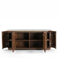 FORES ΜΠΟΥΦΕΣ ΚΑΦΕ ΛΕΥΚΟ ΜΕ ΟΨΗ ΜΑΡΜΑΡΟΥ 167x45x80cm