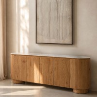 PILLAR ΜΠΟΥΦΕΣ 4ΠΟΡΤΕΣ ΛΕΥΚΟ 180x40x85cm